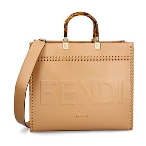 Fend Sunshine Medium Bag 35 Olive Leather